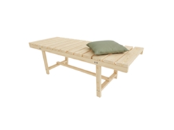 Banco De Jardim Relaxdays, 2 Lugares, Terraço/varanda, Sem Encosto, Abeto, Axlxp: 35 X 110 X 38 Cm, Natural