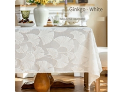 Toalha De Mesa Com Borlas Brancas, Decoração De Mesa Estilo Ins, Adequada Para 4 A 6 Pessoas, Com Padrão De Renda Floral Bordado, 140 X 200 Cm (l X