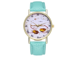 Reloj De Pulsera Unisex Con Correa De Cuero Pu Y Patrón Libra Zhoulianfa
