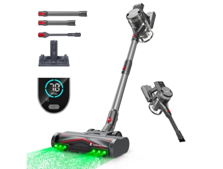Aspirador Sem Fios Maircle S3-pro B Com Base De Carregamento Com Armazenamento Tecnologia De Luz Verde Ruído Baixo De 72db Escova Anti-emaranhado