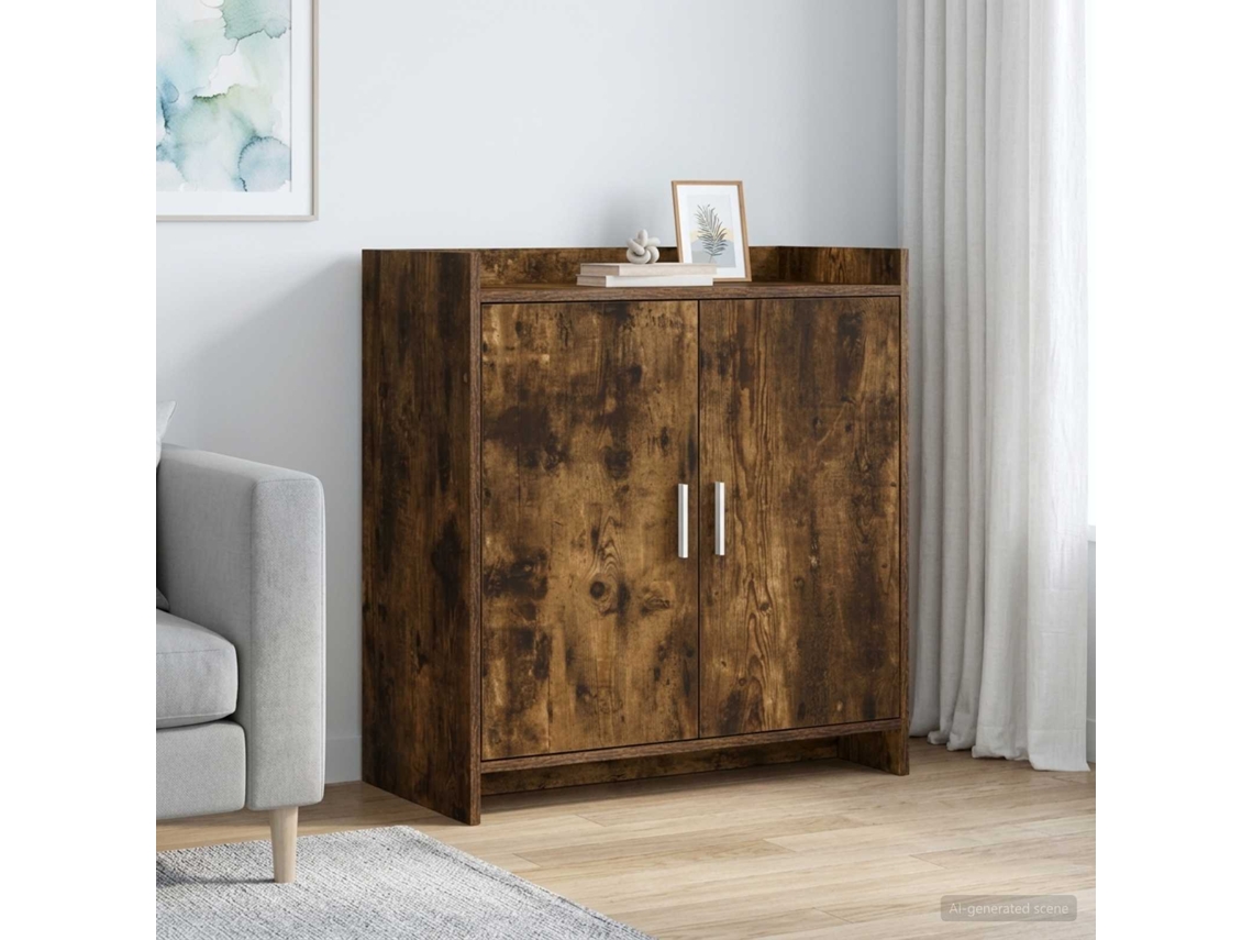 Vidaxl Buffet Carvalho Fumado 72 X 36 X 80 Cm Derivados De Madeira