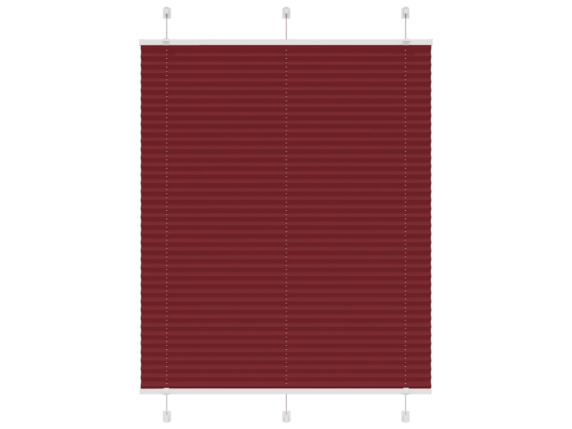 Vidaxl Plissado Cego Bordéus Vermelho 110x150 Cm Largura Tecido