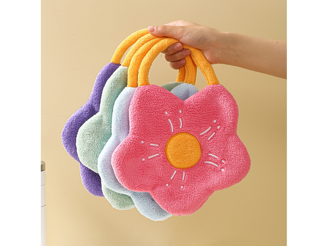 4 Cabides de Veludo Coral Grosso para Lenços, com Estampa Criativa de Desenho Animado BRILVIBERA