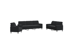 Sofa Set, Sofa Sets Vidaxl Preto Veludo (n/a)
