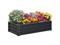 Canteiro Elevado Aço Galvanizado Fundo Aberto Jardim 120x60