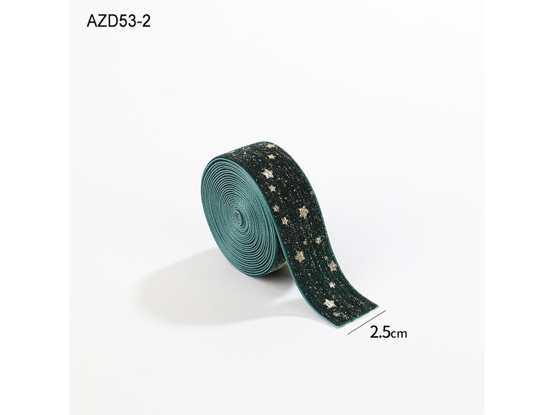 Lurelia Fita Decorativa Estrela Natal 2,5 Cm Verde Rolo 2 M