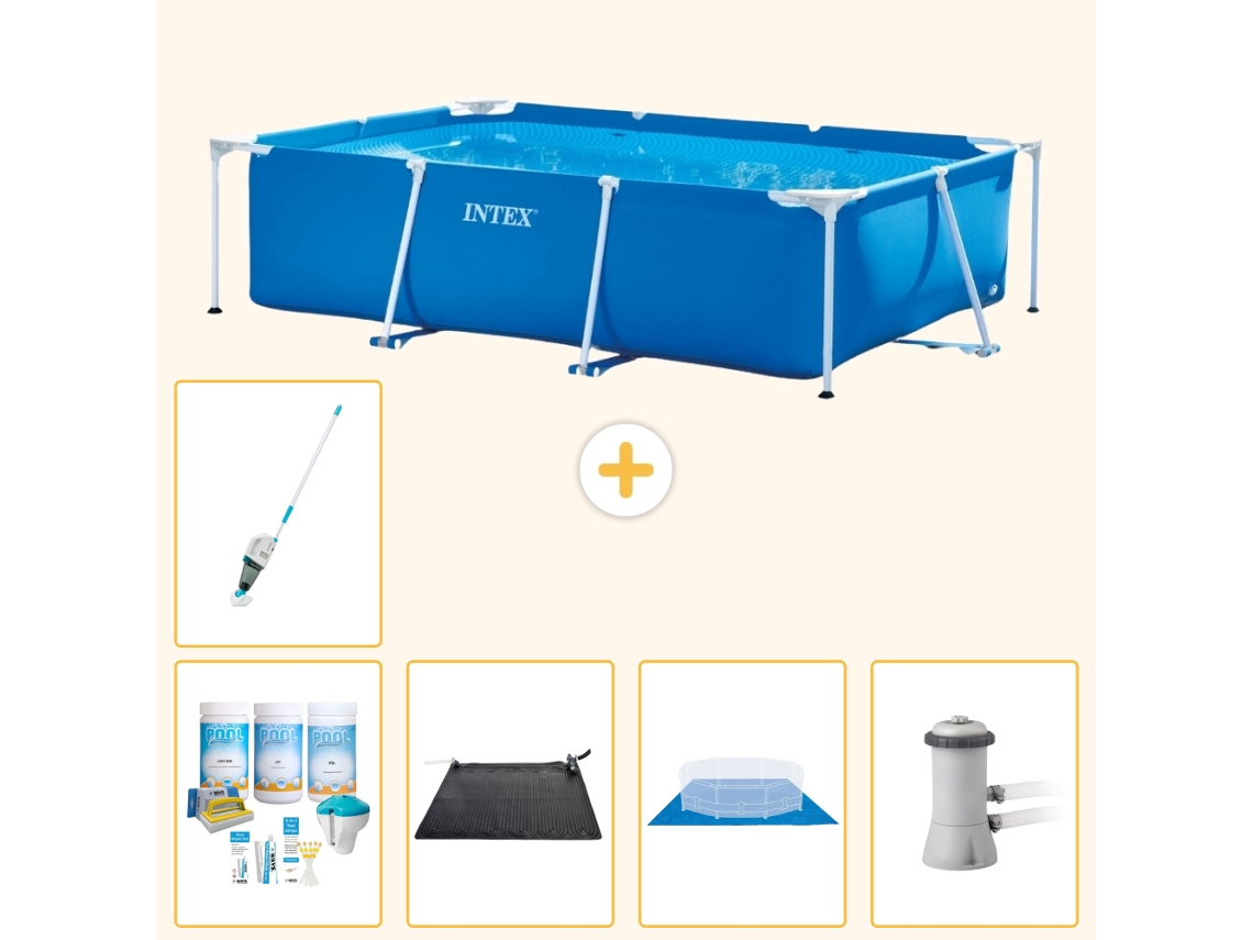 Intex Piscina Com Estrutura Retangular - 300x200x75 Cm - 6-peças S20835