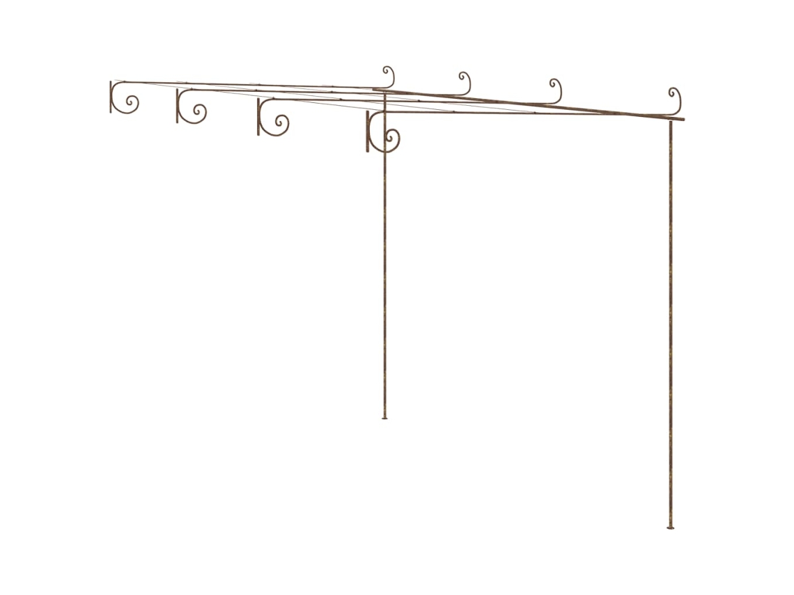 Garden Pergola, Garden Pergolas Vidaxl Marrom Ferro (4 X 3x 2.5 M)