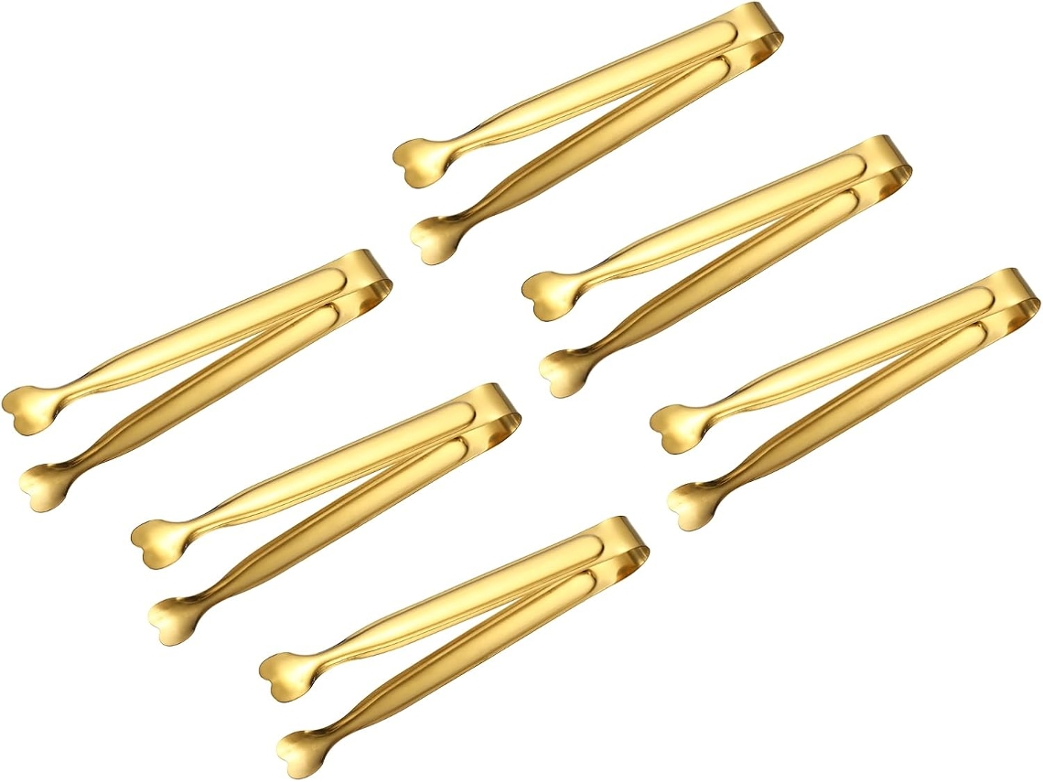 Pinça De Servir Pequena Patikil, Mini Pinça De Cozinha Aço Inoxidável 13, 5cm Para Confeitar, Servir Aperitivos, Saladas