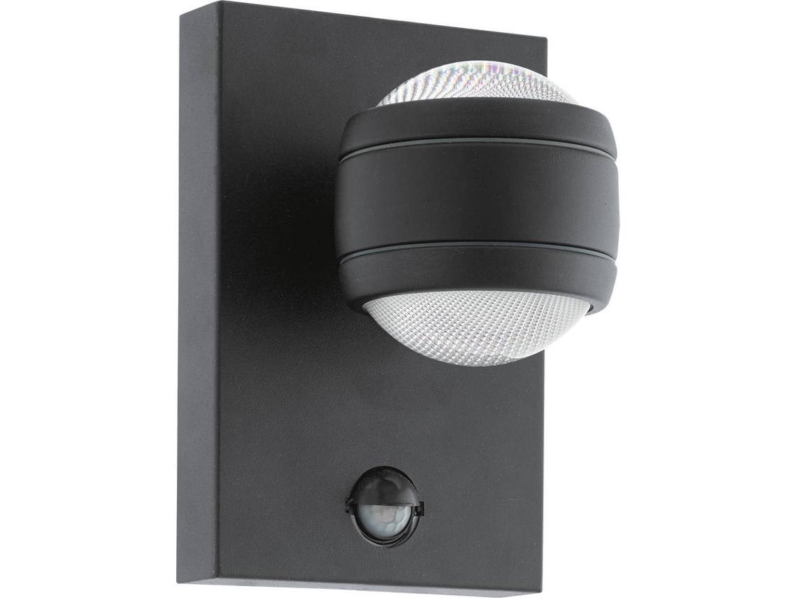 Candeeiro Exterior de Parede EGLO Sesimba 1 Sensor Preto
