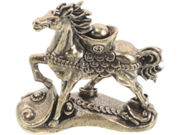 Miniatura Cavalo Latão Estilo Estátua Chinesa Artesanal Decoração Ornamento Prosperidade Escultura Feng Shui GOKOCO