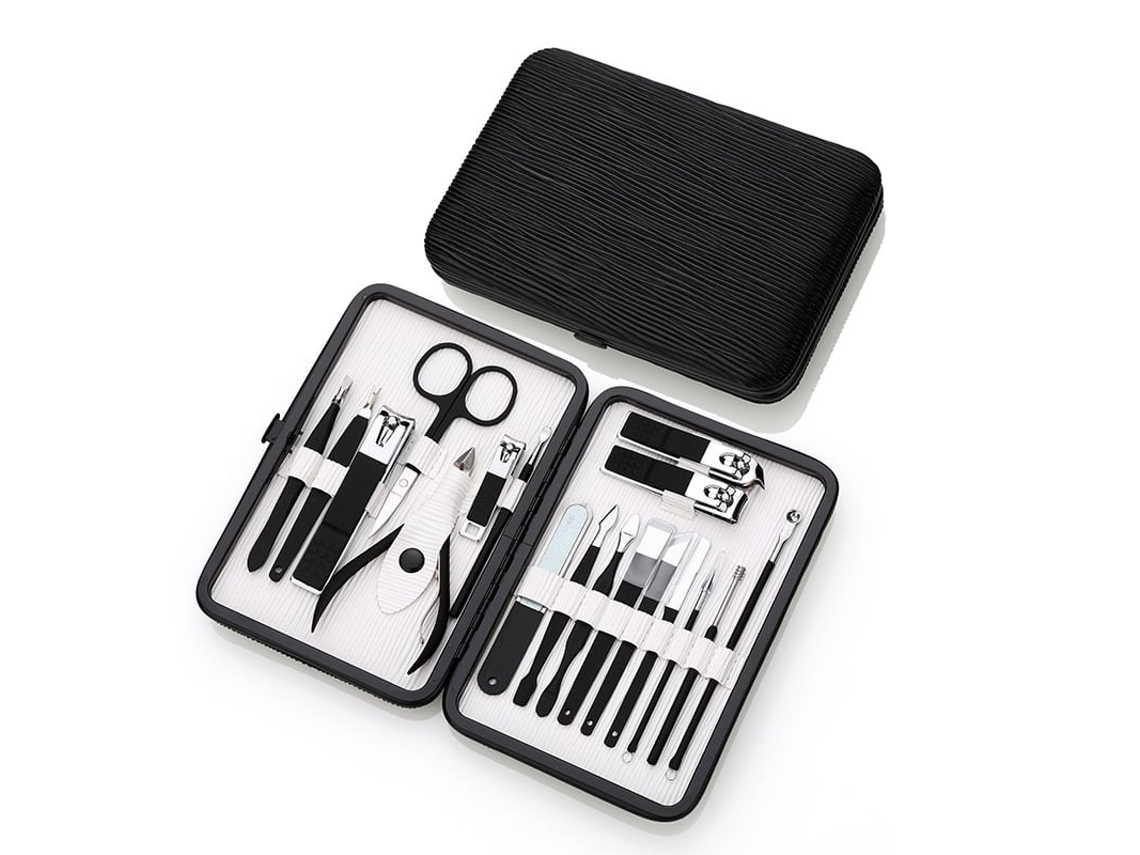 Lurelia Kit De Manicure E Pedicure 18 Peças, Em Aço Inoxidável, Para Cuidados Pessoais