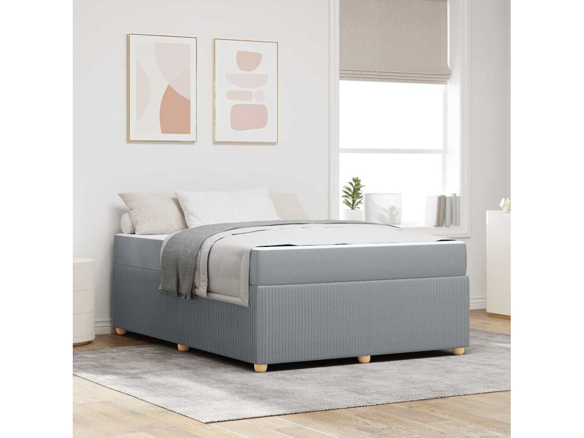 Vidaxl Estrutura Da Cama Cinzento-claro 160 X 200 Cm Tecido