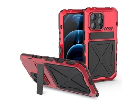 Suporte Casa Para Iphone 14 Pro R-just Silicone Anti-choque Vermelho