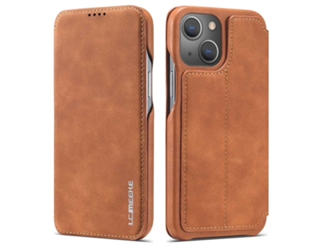 Capa Digital Para Iphone 14 Plus Lc.imeeke Com Porta-cartões Castanho