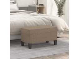 Vidaxl Banco 70x35x41 Cm Tecido Cinza-acastanhado