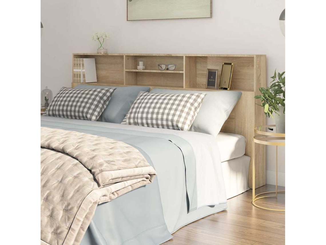 Vidaxl Armário De Cabeceira 200x19x103,5 Cm Cor Carvalho Sonoma