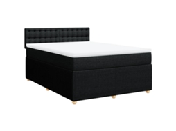 Box Spring Bed, Box Spring Beds Vidaxl Preto Tecido (140 X 200 Cm)