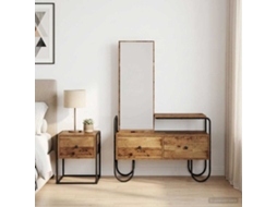 Vidaxl Mesa De Vestir Com Gaveta Madeira Antiga 100 X 36,5 X 136 Cm