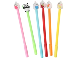 Okhobby 6 Cores, 12 Canetas De Gel Fofas Com Desenhos Animados, Kawaii