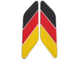 Adesivos Metálicos Com A Bandeira Da Alemanha Para Carro, 1 Par Para Capô E Para-choque.