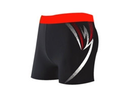 Bermudas Masculinas de Banho Estampada Vermelha Secagem Rápida L