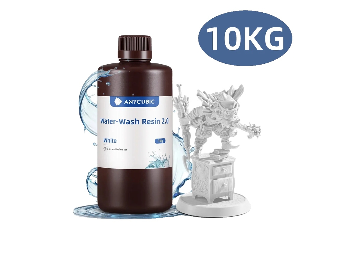 Resina branca para impressora 3D de baixo odor e alta precisão, OEM de 10 kg