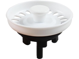 Ralo De Pia Cozinha Com Filtro Branco 74 Mm Para Cubas Acrílico.