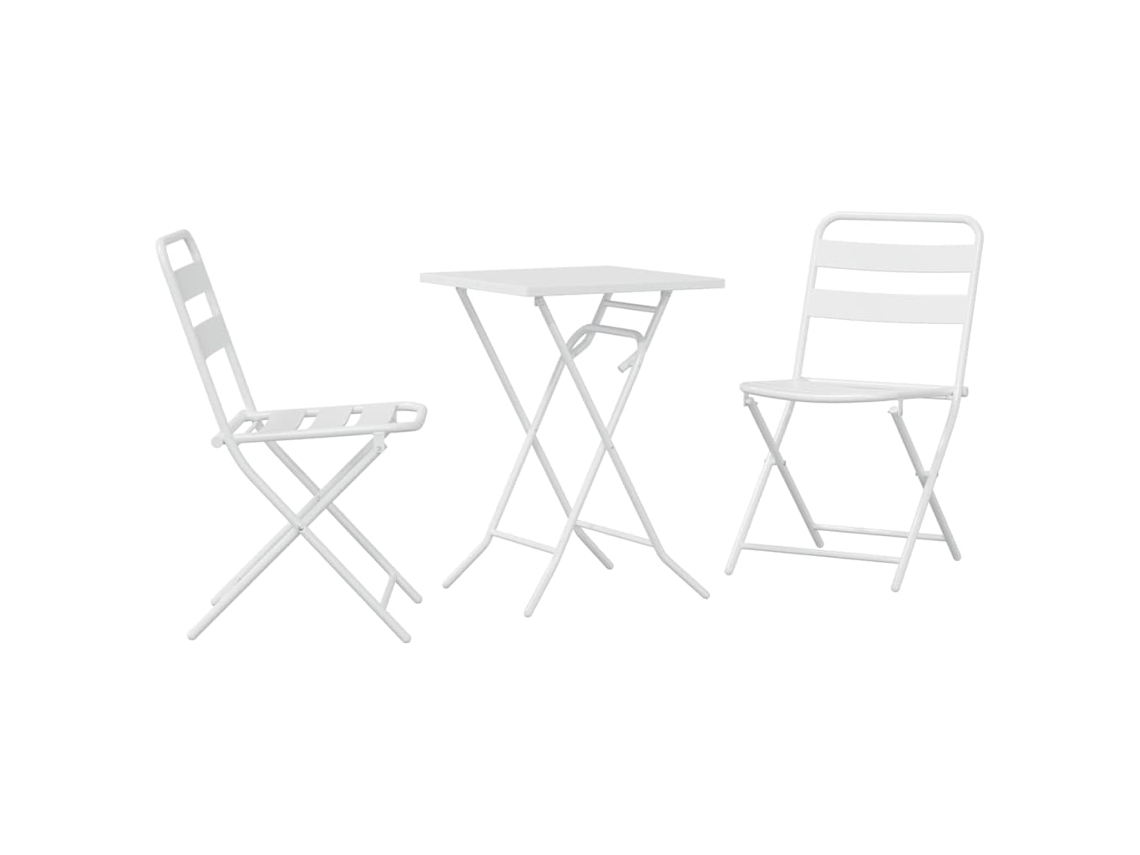 Conjunto Jardim Bistrô 3 Peças Branco Aço MAISON EXCLUSIVE