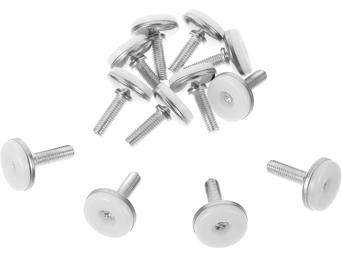 Conjunto De 12 Niveladores Móveis Ajustáveis Com Porcas Em T, Pés Reforçados Para Armários, Mesas E Bases De Prateleiras