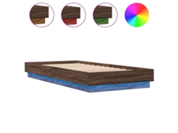 Estrutura de Cama com Luzes Led Carvalho Castanho 100x200 cm MAISON EXCLUSIVE