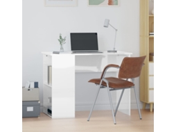 Vidaxl Secretária 100x55x75 Cm Derivados De Madeira Branco Brilhante