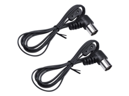 2 antenas dipolo estéreo AM/FM com conector PAL de 75 Ohm para receptor de home theater Slowmoose.