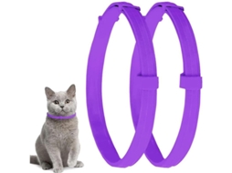 2 Colares Antipulgas Para Gatos Com 8 Meses, Colar Antipulgas Ipz Para Gatos Impermeável E Ecológico