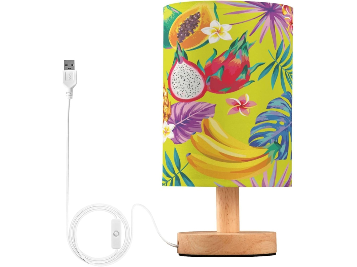 Luminária De Leitura Pequena E Brilhante Para Meninas, Ideal Para Varanda, Verão, Com Estampas De Flores Tropicais