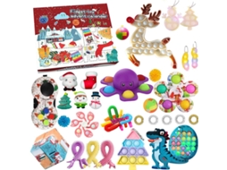 Laxiscreed Calendário Do Advento De Natal Com 35 Push Bubbles, Brinquedo Antistress Ideal Para Presentes Natalícios