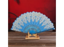 Ventilador A Principal Dobrável Retro Em Plástico Dourado Em Pó Artesanal Ventilador Bla Festa de Casamento