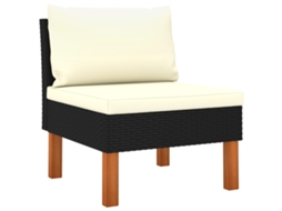 Middle Sofa, Middle Sofas Vidaxl Preto Rattan / Vime (n/a)