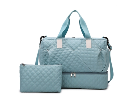 Bolsa De Viagem Com Compartimento Para Calçados E Necessaire, Ideal Para Mães, Gestantes E Viajantes Azul Hexinyigjly