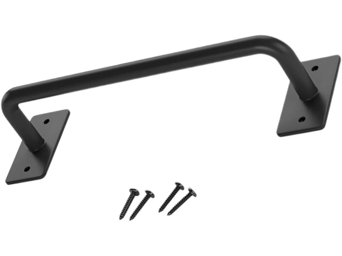 Puxador De Porta Celeiro Holibanna, Preto, Para Uso Interno E Externo, Estilo Rústico