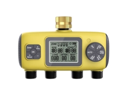 Temporizador automático de água com 4 zonas, o novo temporizador automático de água com visor LCD e botão manual.