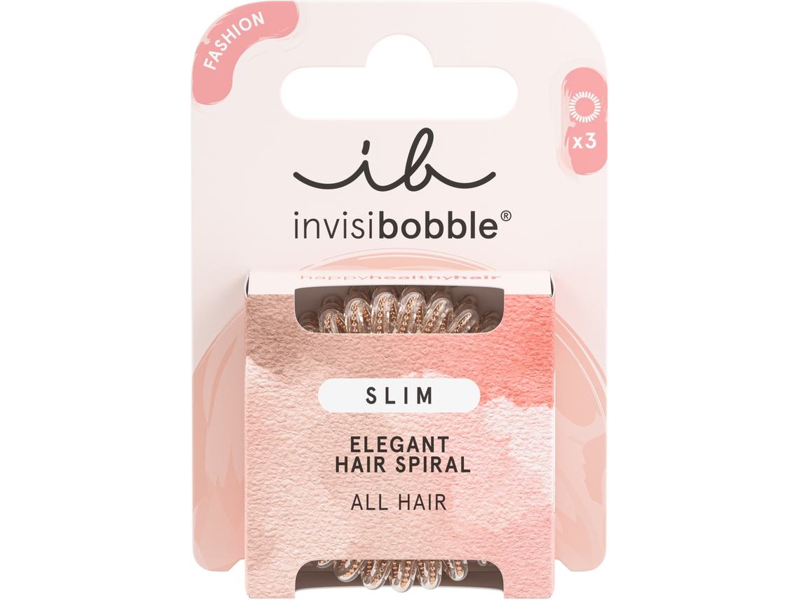 Elástico de Cabelo Invisibobble Slim Bronze e Missangas