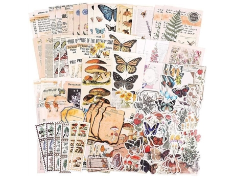 200pcs Adesivo Scrapbooking Papel Adesivos Suprimentos De Scrapbooking Diy Decorativo Para Caderno Diário -a