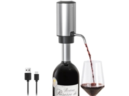 Aerador E Decantador De Vinho Elétrico, Dispensador De Vinho Inteligente, Aço Inoxidável)