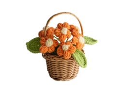 Laxiscreed Cesto De Flores Pequeno Para Margaridas, Enchido À Mão Para Decoração De Escritório
