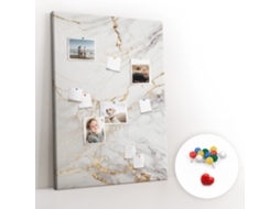 Painel De Cortiça Para Parede Mármore Decorativo Para O Escritório Espelharte (100x140 Cm)