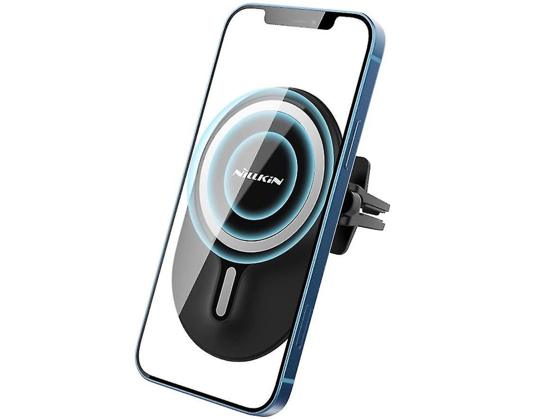 Carregador Carro Qi Air Vent Para Apple Yizhood Magnética Preto