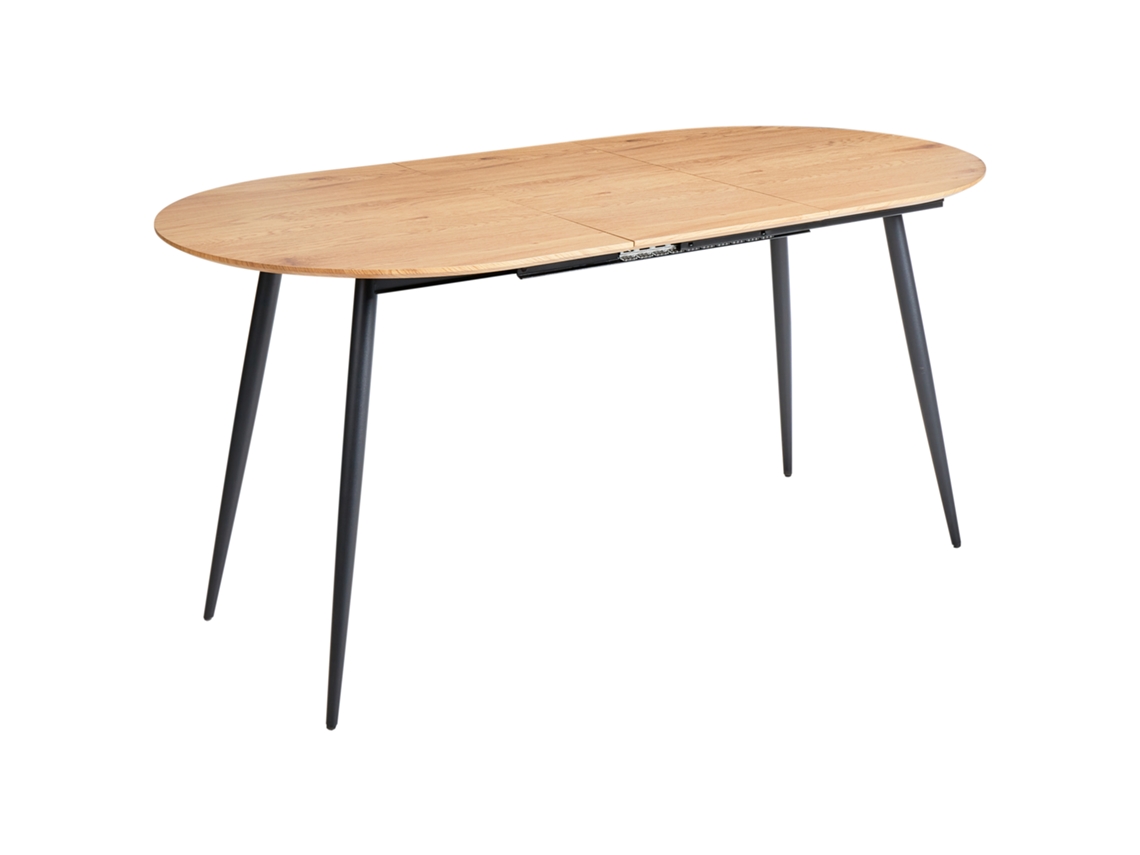 Mesa De Comedor Extensible Beliani Clavet De Mdf Marrón 80x160x77