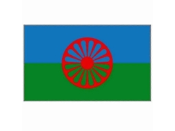 Bandeira Rom Gypsy Do Povo Romani 90x150cm 60x90cm Poliéster Personalizada Decorativa 90 X 150 Cm