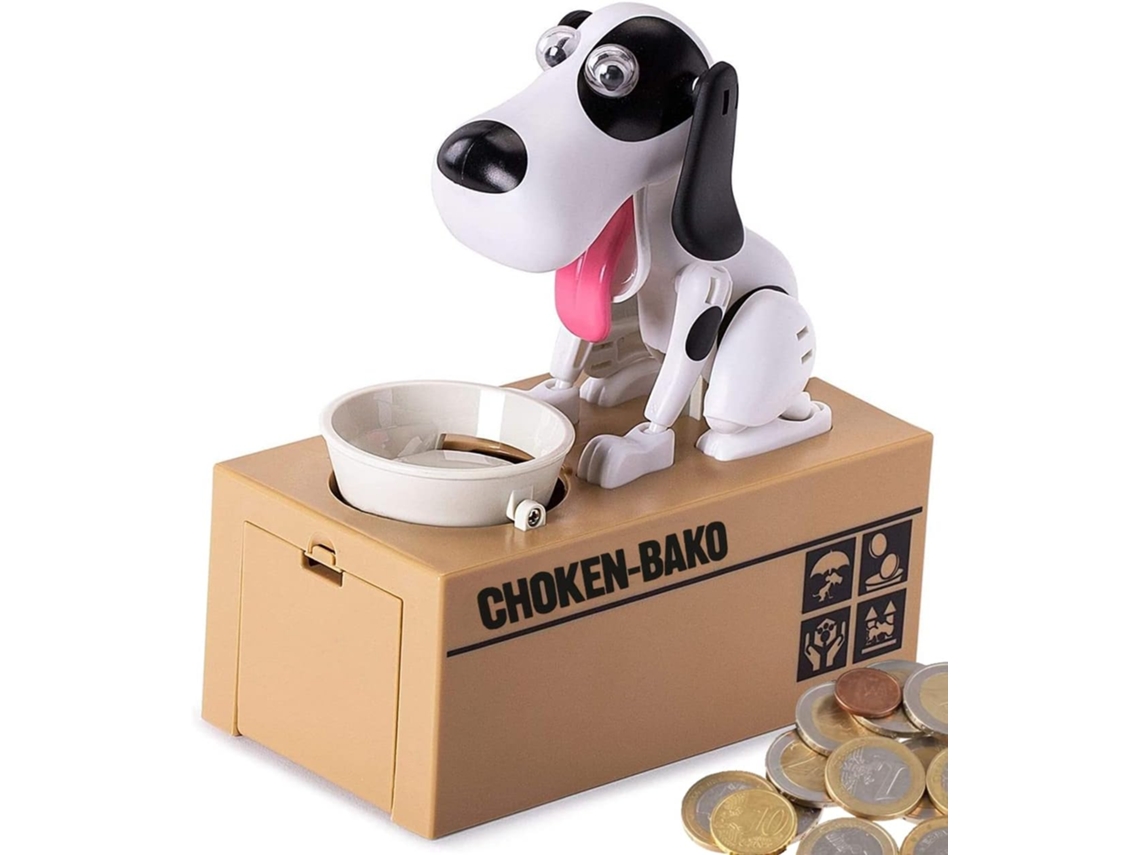 Cofrinho Forma Cachorro Faminto Brinquedo Mastigar